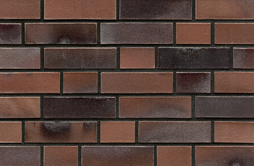 Кирпич облицовочный Клинкерный ABC 8209 Oldenburg braun blau-bunt Kohlebrand glatt NF 240*115*71 мм