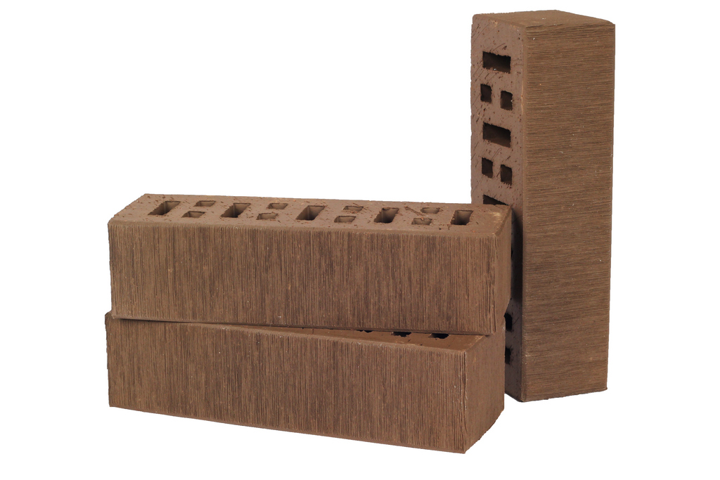 Lode ASAIS BRUNIS штриховой, 250*85*65 мм, Печной Кирпич керамический пустотелый, коричневый