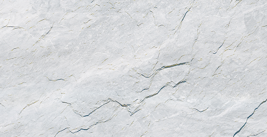 Mount Celestial Veil White (белый камень с деликатной вуалью сероватых прожилок)  гибкий камень 1200×600 мм