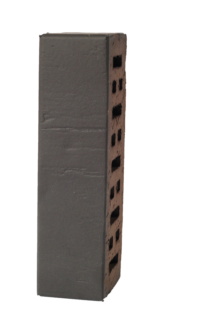 Кирпич клинкерный облицовочный темно-серый, Lode SATURN (ново) штриховая, 250*85*65 мм