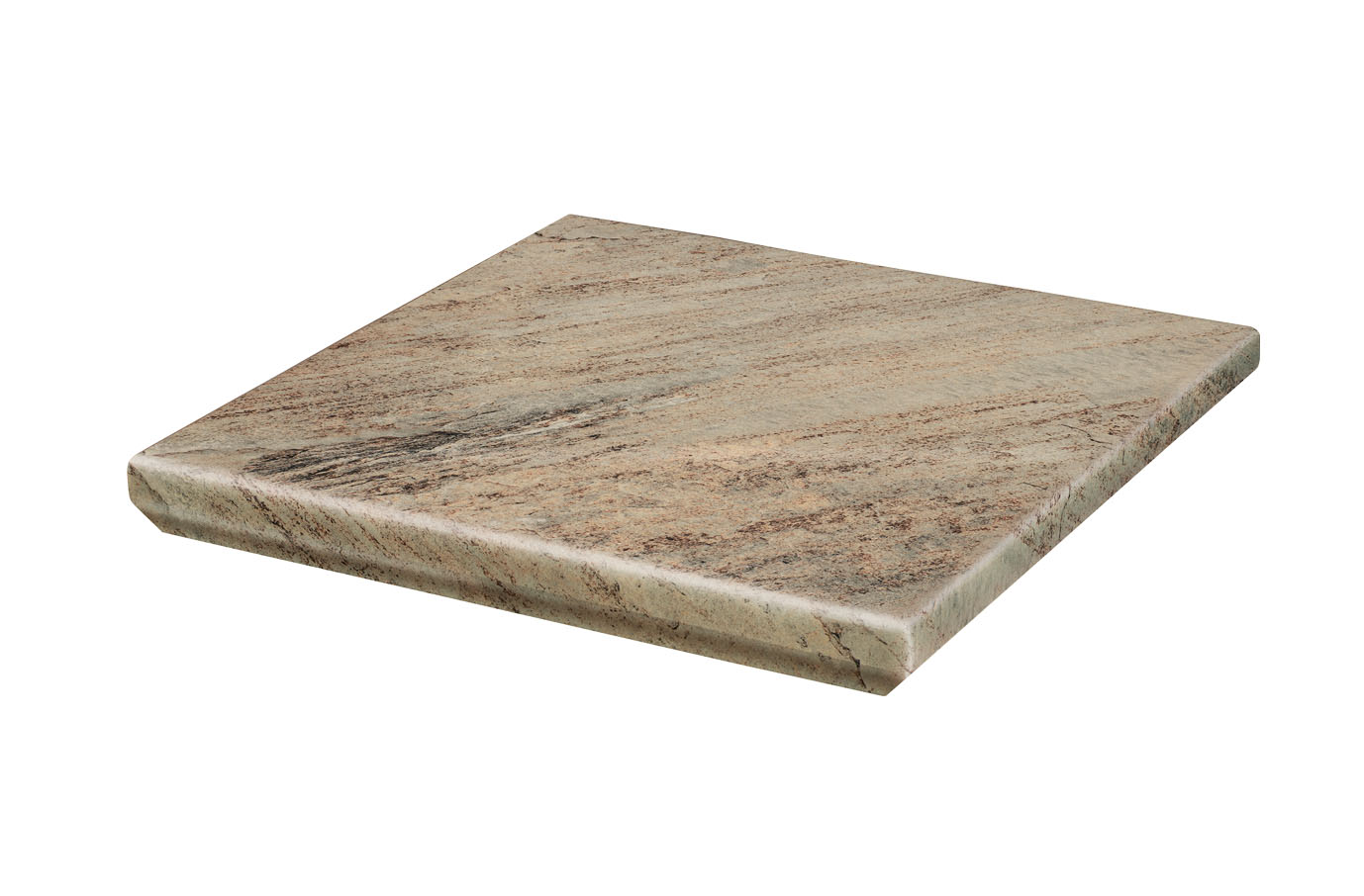 Mattone Pietra Beige ступень угловая флорентинер противоскользящая с капиносом 330x330x11 мм