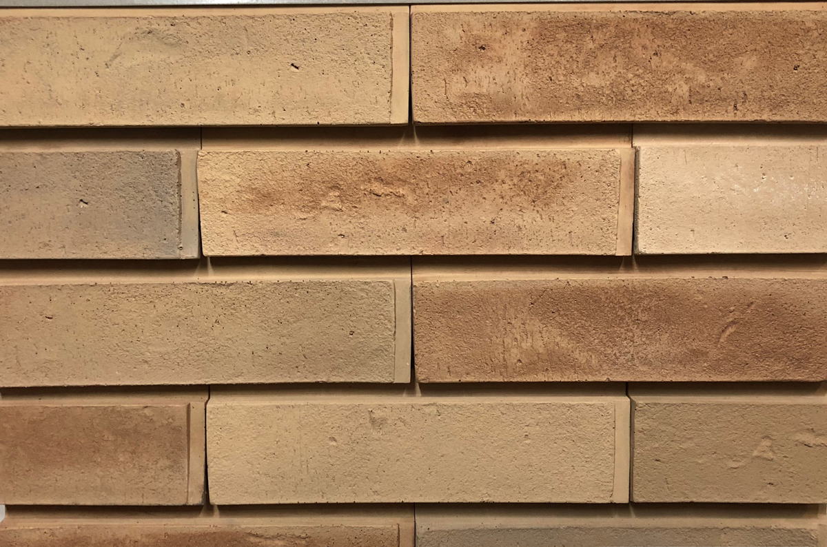 Боркум-7 Плитка под кирпич для навесного вент фасада с расшивкой шва  250X65X20 мм искусственный камень