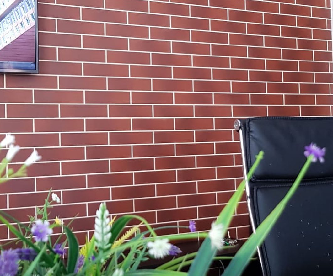 CLOUD ROSA 245X66х7,4 мм Клинкерная фасадная плитка под кирпич облицовочная красно-коричневая