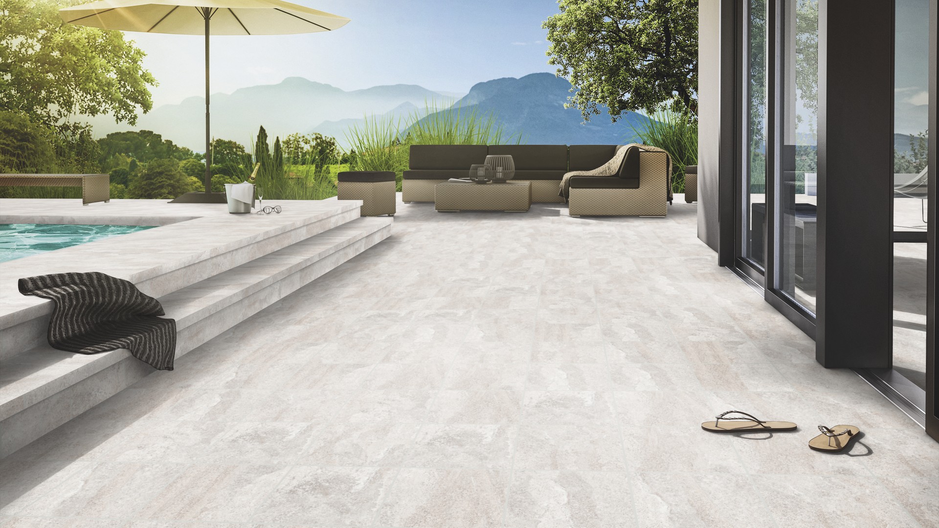 Клинкерная Ступень лофт противоскользящая плитка Stroeher KERAPLATTE EPOS 951 krios 294*340*35*11 мм