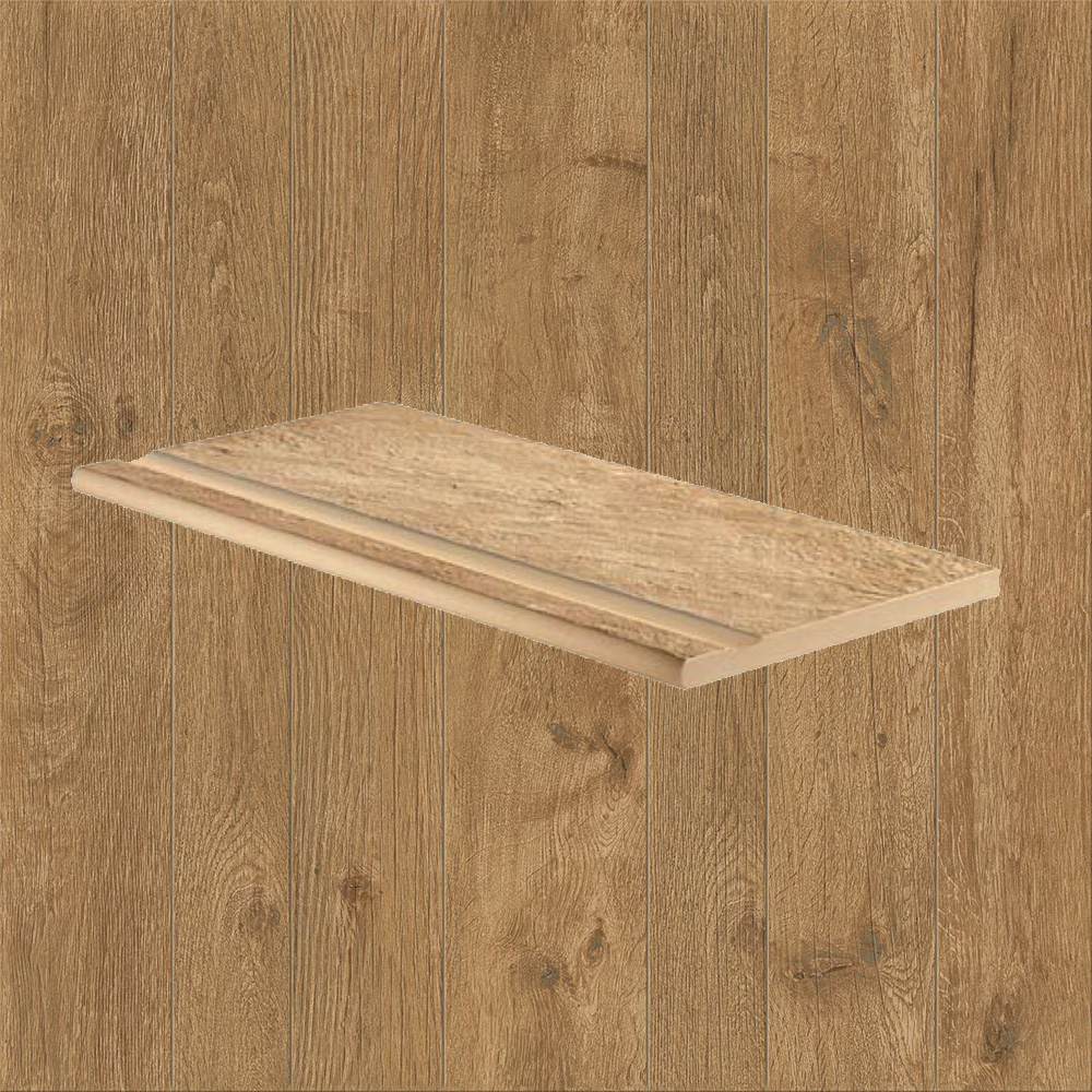 Тротуарная плитка Дерево-охра Lastra. Спец. Элемент- Бортик Бассейн 30x60 Оак Резерв Пьюр \ Oak Reserve Pure Bordo Piscina 300х600х20мм