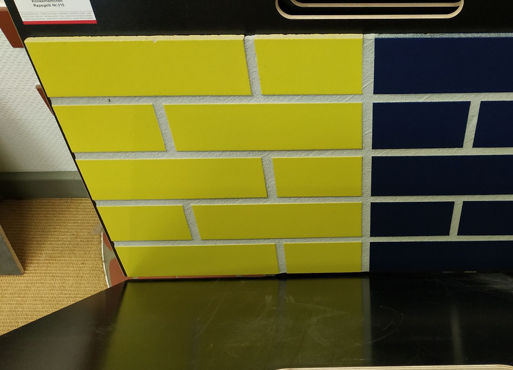 Фасадная Термопанель из Пенополиуретана ППУ 40 мм с Клинкерной Глазурованной плиткой Gelb 310, 240*71*10 мм