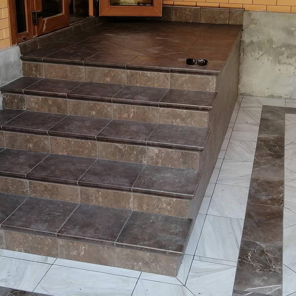 Ilario Braun клинкерная ступень с насечками противоскользящая 300x300x11 мм