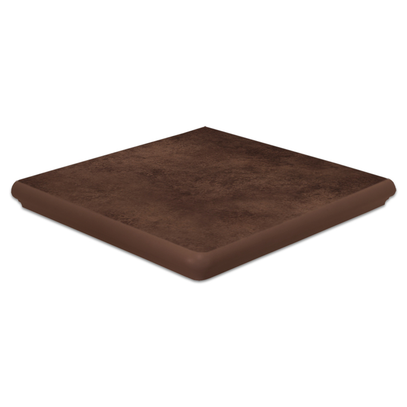 Клинкерная угловая ступень флорентинер Interbau Nature Art Umbra braun, 320*320*9,5 мм