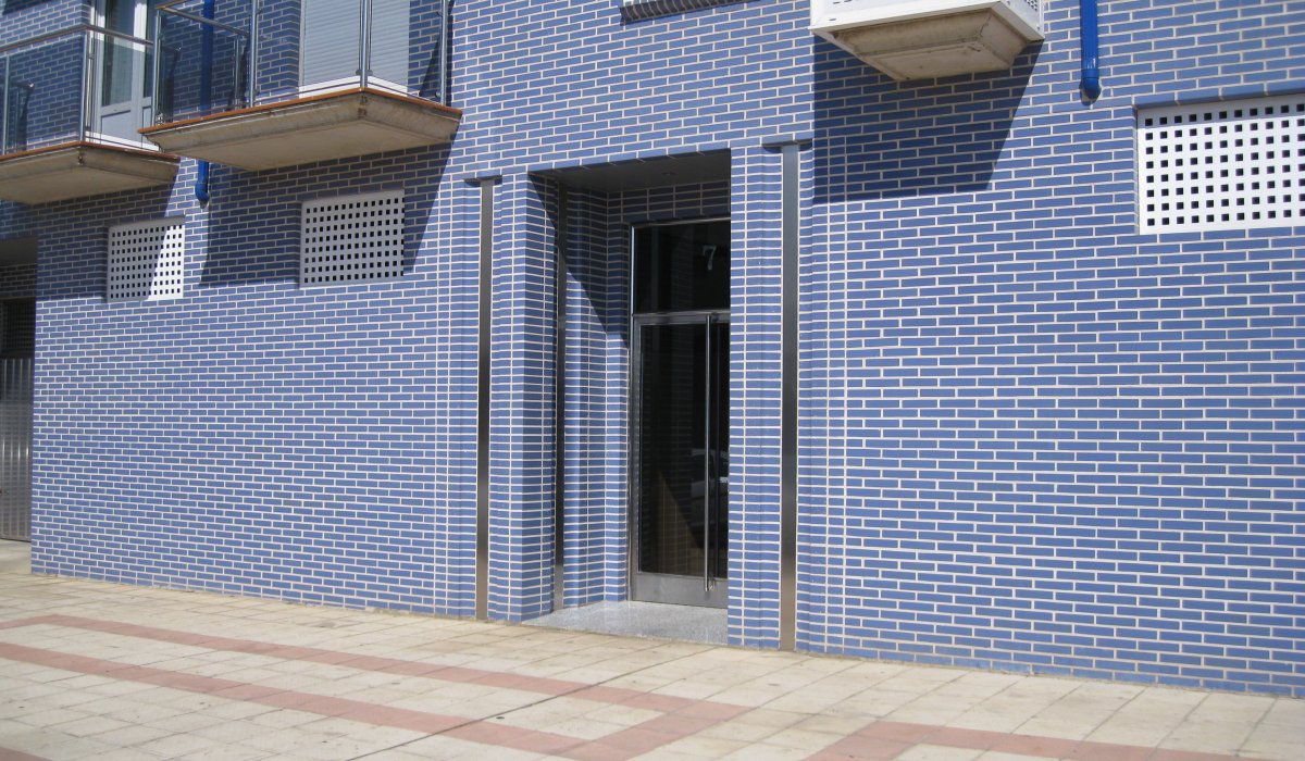 Фасадная Термопанель из Пенополиуретана ППУ 40 мм с Клинкерной Глазурованной плиткой Hellblau 340, 240*71*10 мм