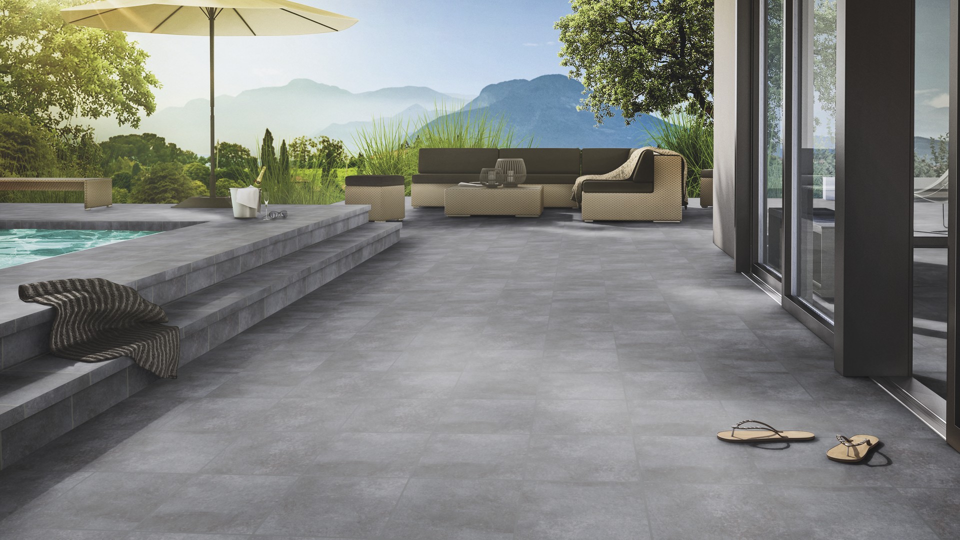 Клинкерная Плитка напольная противоскользящая Stroeher KERAPLATTE AERA 710 crio 294*294*10 мм