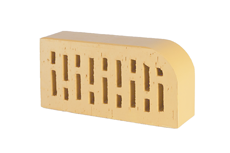 Lode SARMITE F15 гладкий, 250*120*65 мм, Кирпич фигурный пустотелый, желтый