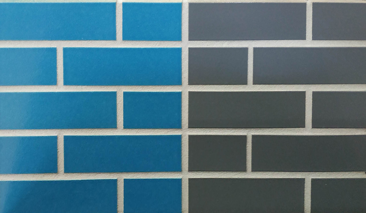 Hellblau 340 голубая, 240*71*10 мм, Глазурованная клинкерная фасадная плитка под кирпич ABC