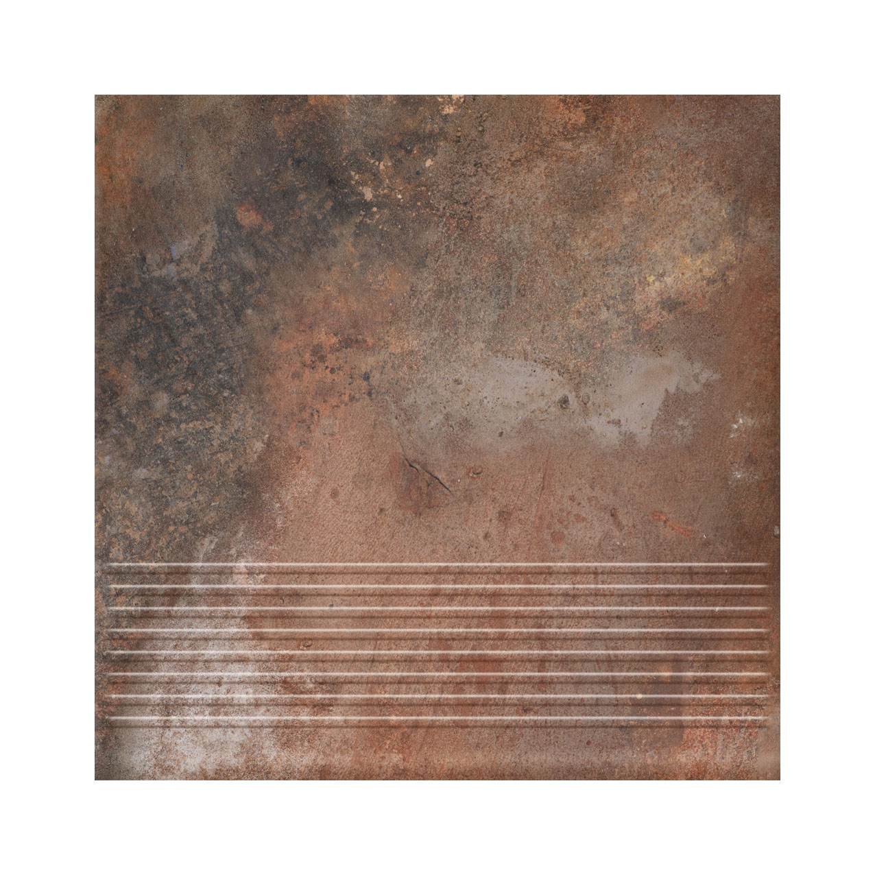 Arteon Taupe клинкерная ступень с насечками плоская противоскользящая 300x300x11 мм