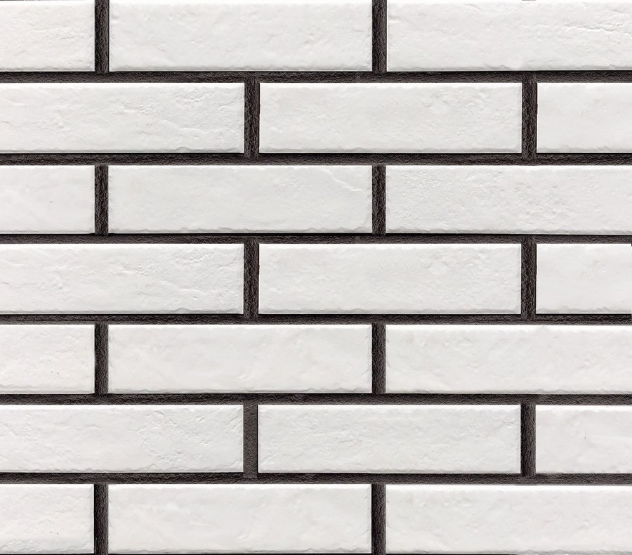 SCANDIANO BIANCO 245X66х7,4 мм Клинкерная фасадная плитка под кирпич облицовочная белая