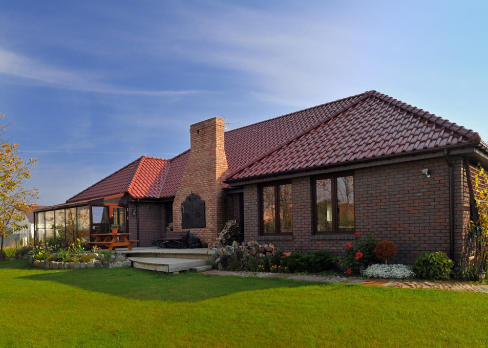 Керамическая черепица рядовая Roben MONZAplus каштановый глянцевый ангоб