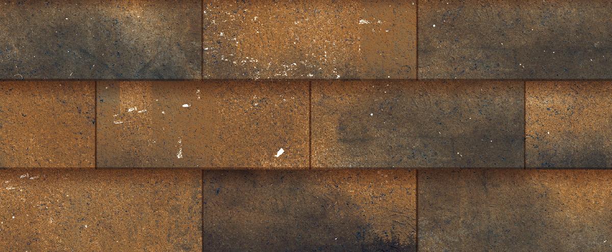 Tempio Rustikotta RED GRUNGE FLAMED 200x400x14мм Дранка керамическая плитка для навесного вент Фасада и Кровли