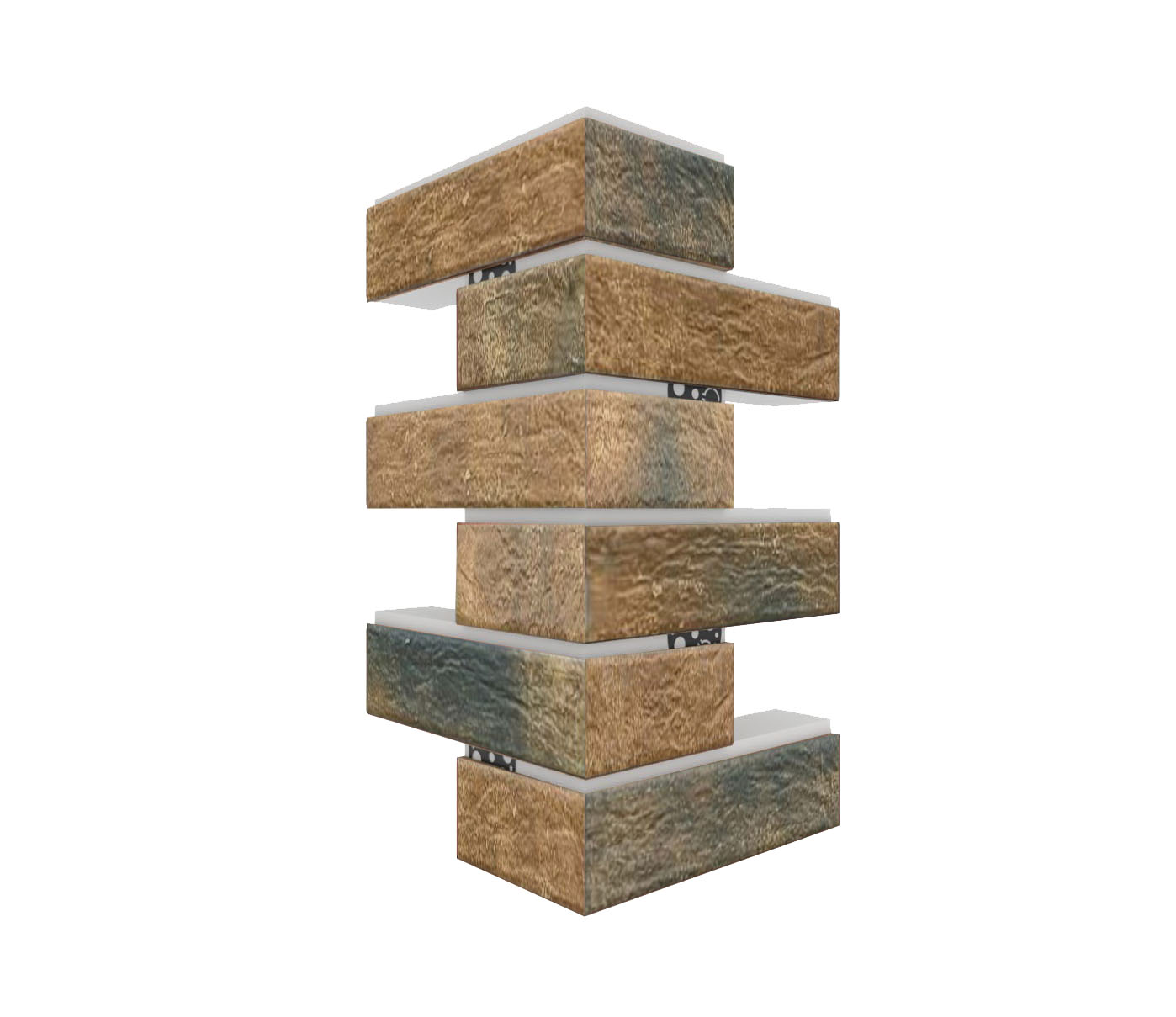 Loft Brick Chili фасадная угловая термопанель из пенополистирола ППС 50 мм, 0,17м2 с клинкерной плиткой