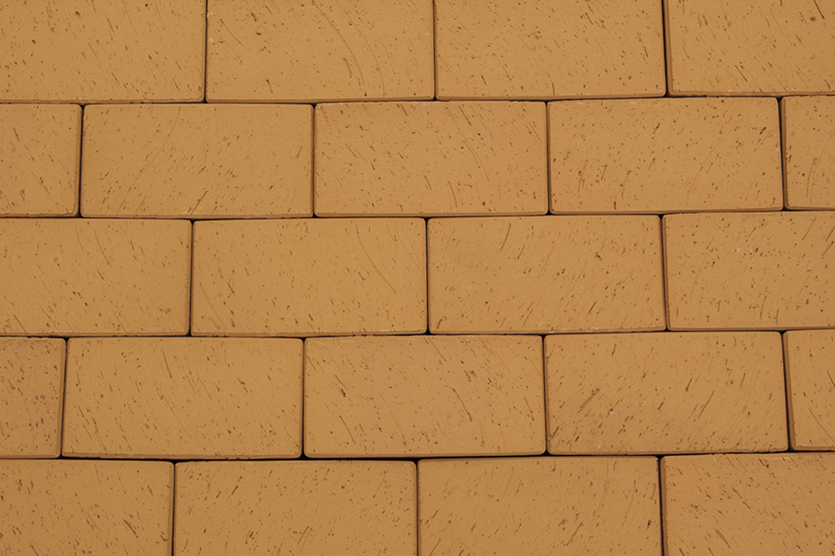 Клинкерная тротуарная плитка - брусчатка Lode DZINTRA  темно-желтый 200х100х52 мм