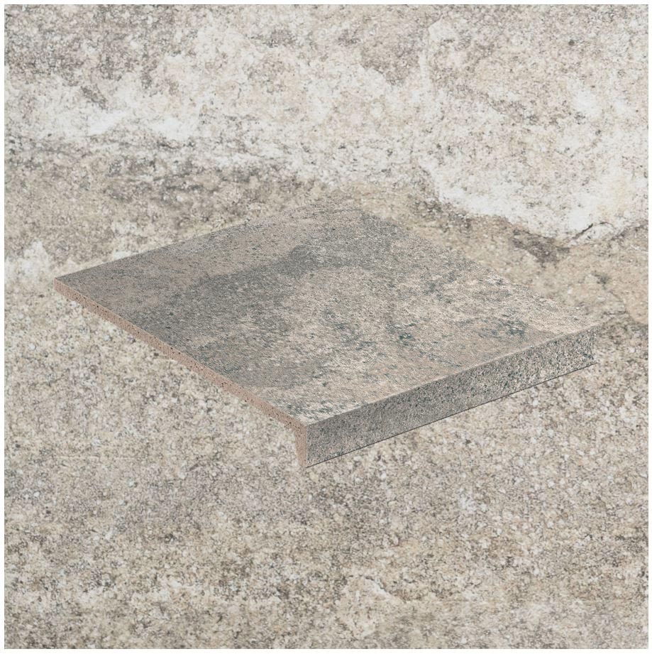 Клинкерная Ступень лофт противоскользящая плитка Stroeher KERAPLATTE EPOS 952 pidra 294*340*35*11 мм