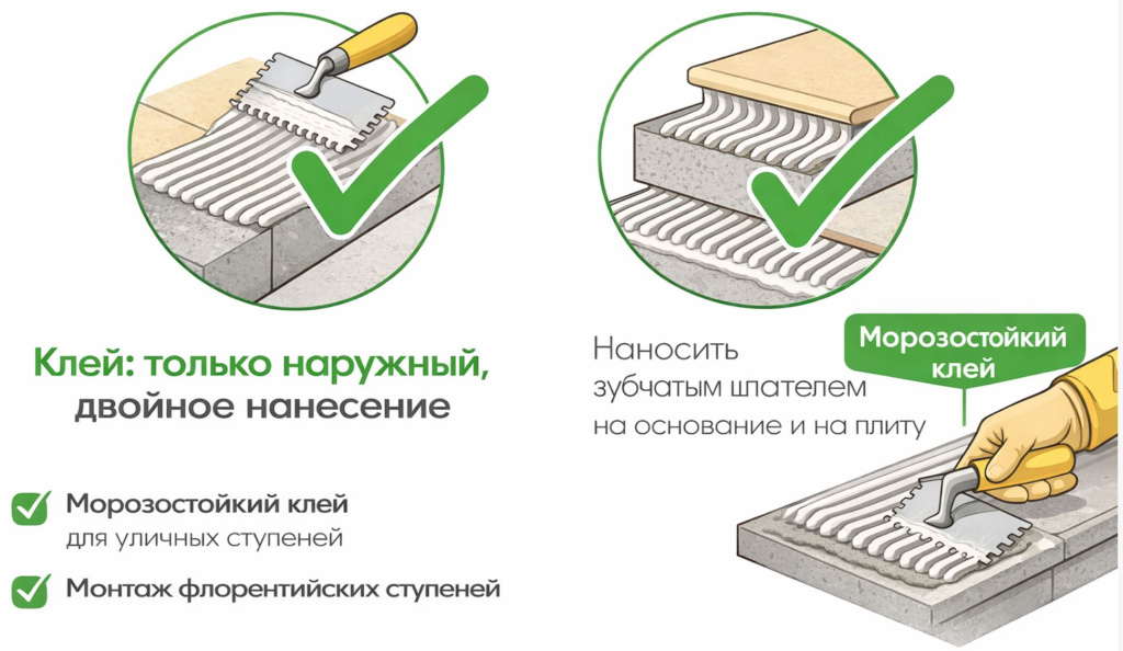 клей двойное нанесение