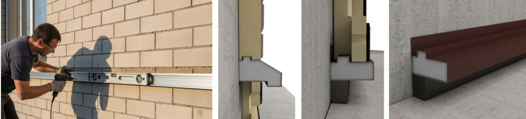 разметка и установка стартового профиля 