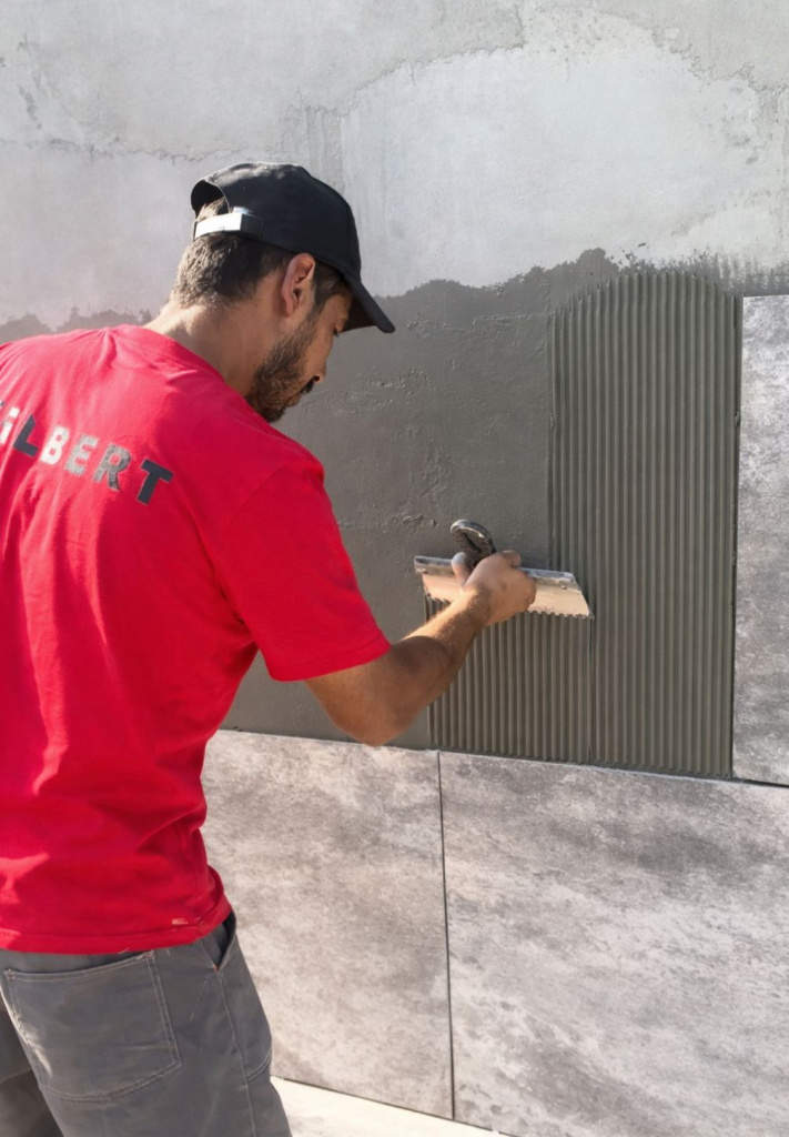 нанесения клея под гибкие панели