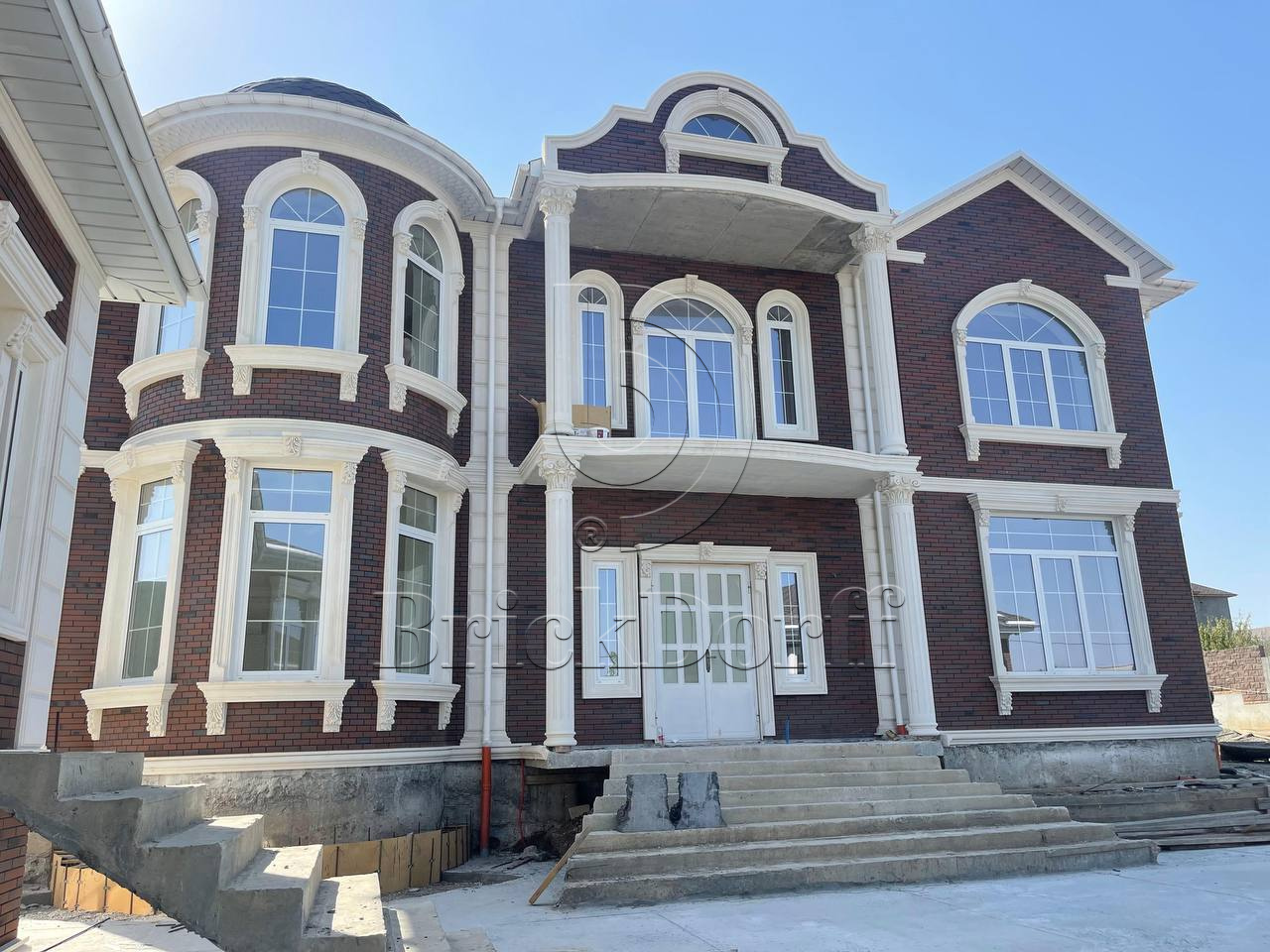 Клинкерная фасадная плитка под кирпич ригельная Langformat ABC Teuto Rot-bunt Kohlebrand Schieferstruktur 365*52*10 мм