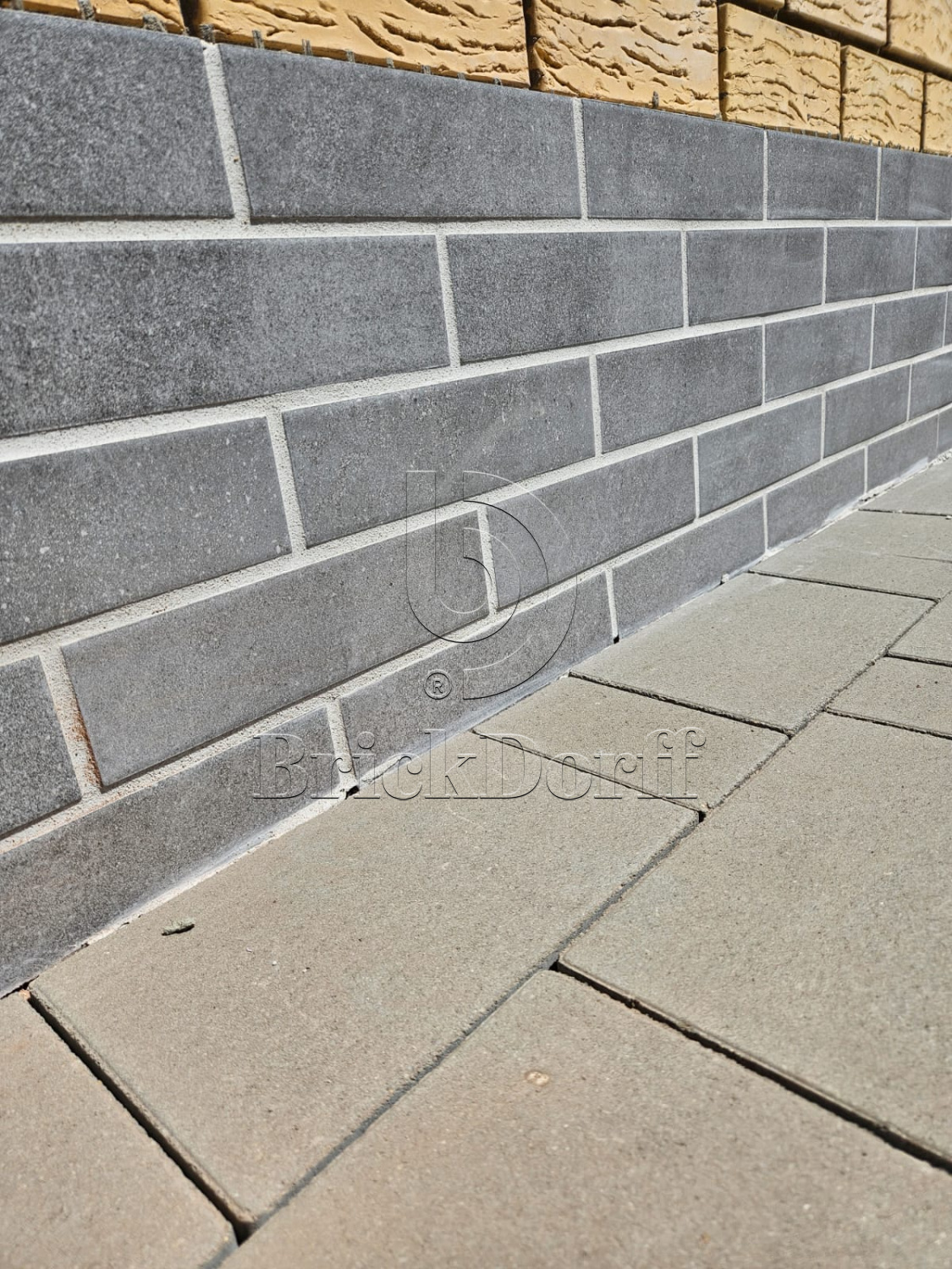 Mattone Sabbia Grafit 245X66х7,4 мм Клинкерная фасадная плитка под кирпич облицовочная, серая