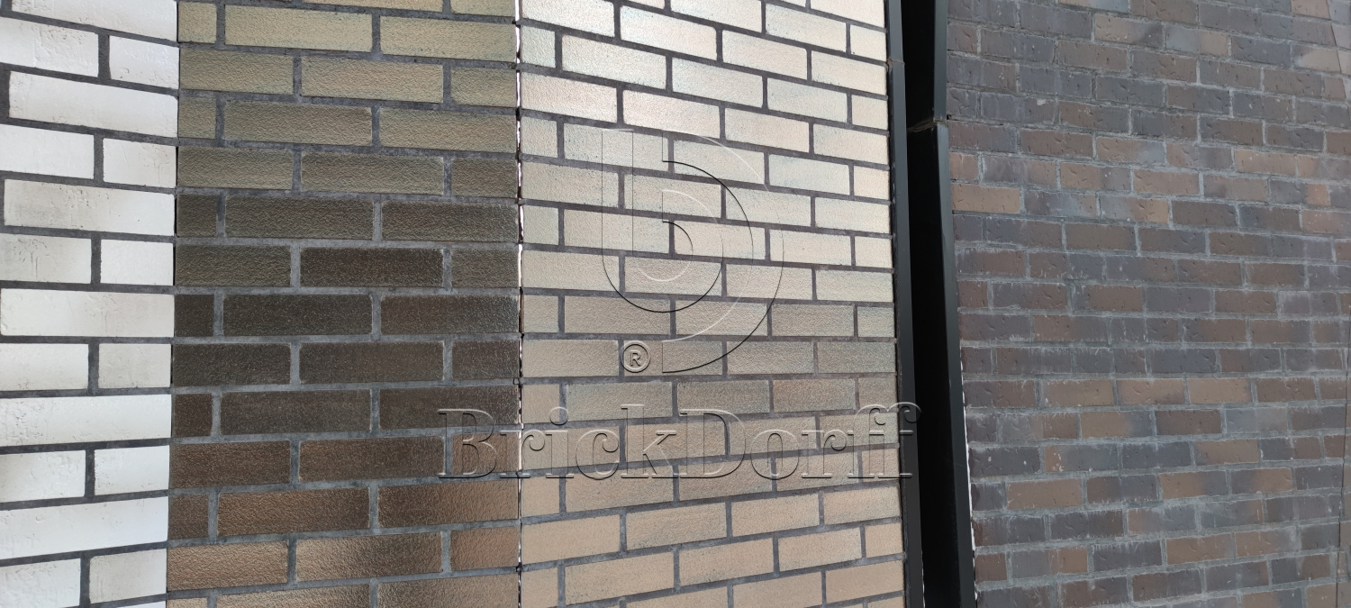 Золотая бронза 250х71х14 Клинкерная фасадная плитка облицовочная под кирпич для ВентФасада