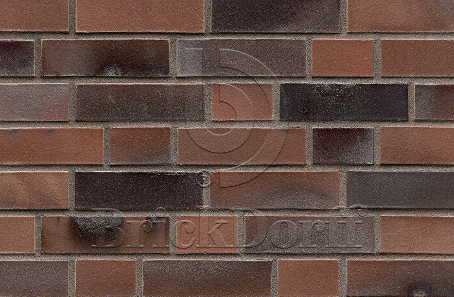 Кирпич облицовочный Клинкерный ABC 8209 Oldenburg braun blau-bunt Kohlebrand glatt NF 240*115*71 мм