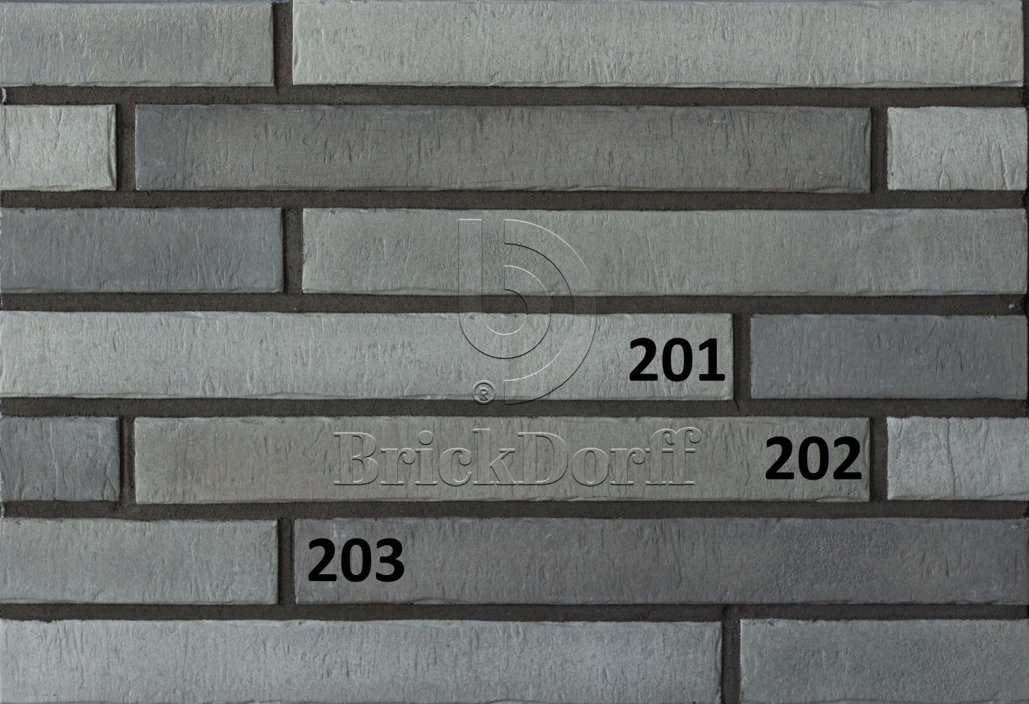 Фасадная ригельная плитка под клинкер Life Brick Лонг 200 микс, 430*52*15 мм