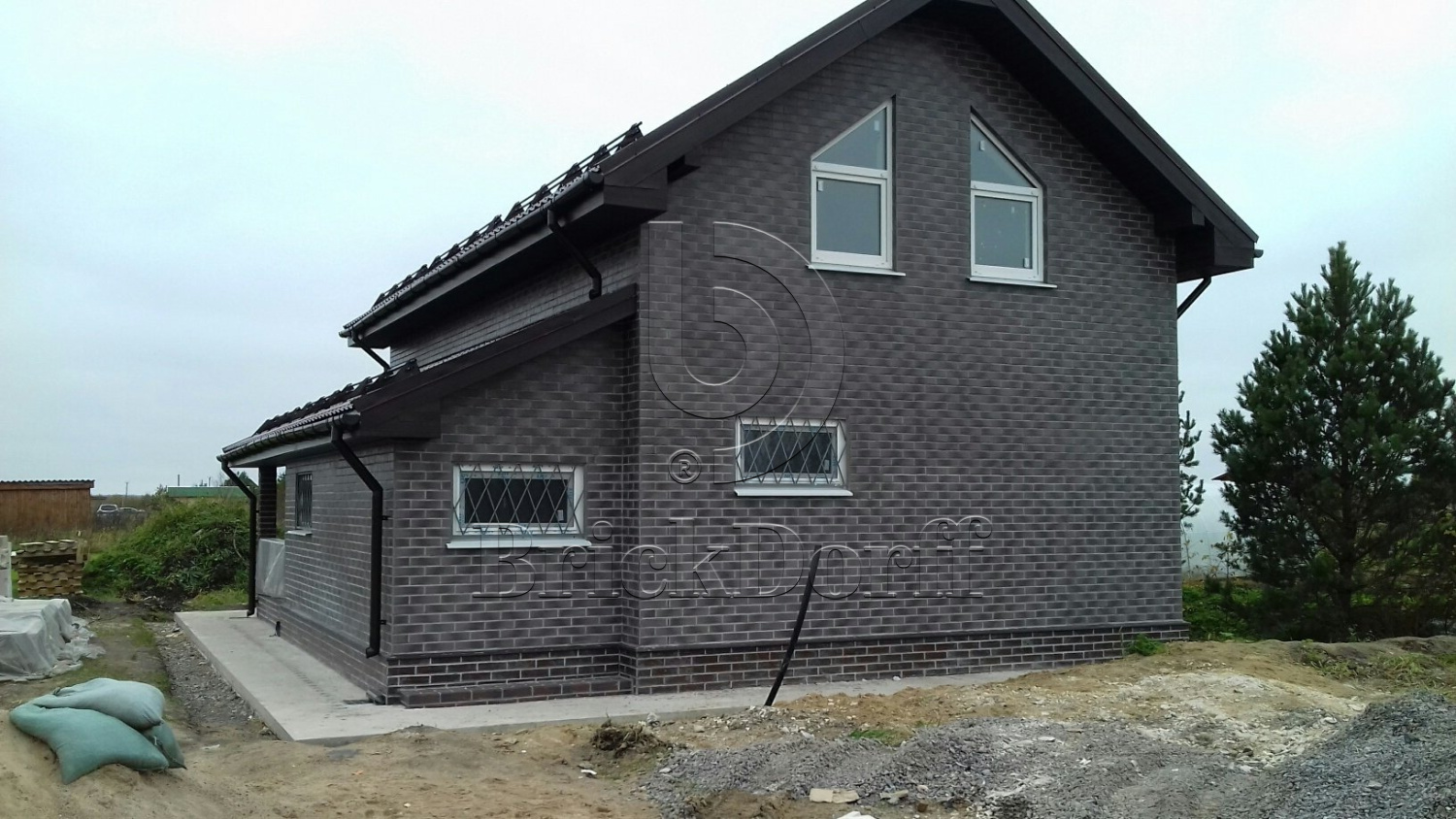 Taurus Grys 245X66х7,4 мм Клинкерная фасадная плитка под кирпич облицовочная, серая