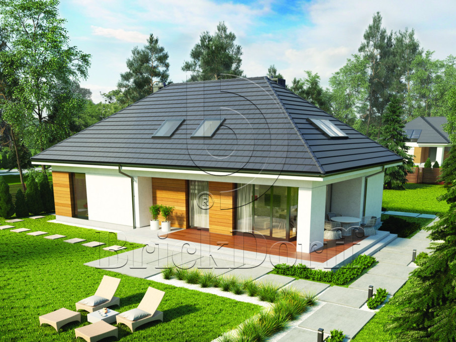 Керамическая рядовая черепица Roben Bergamo антрацитовый ангоб