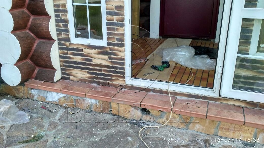 RIEGEL 50 451-gold-braun, 490*40*14мм Stroeher Клинкерная фасадная плитка под кирпич ригельная Langformat