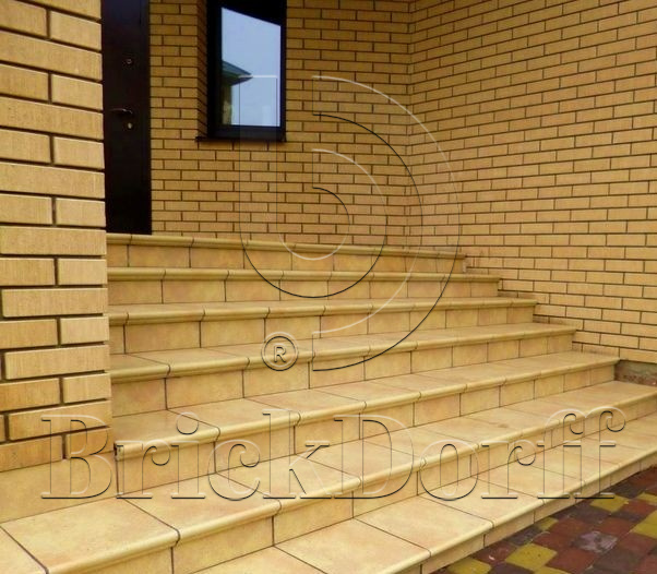 Клинкерная Плитка напольная противоскользящая Stroeher KERAPLATTE ROCCIA 834 giallo 240*115*10 мм