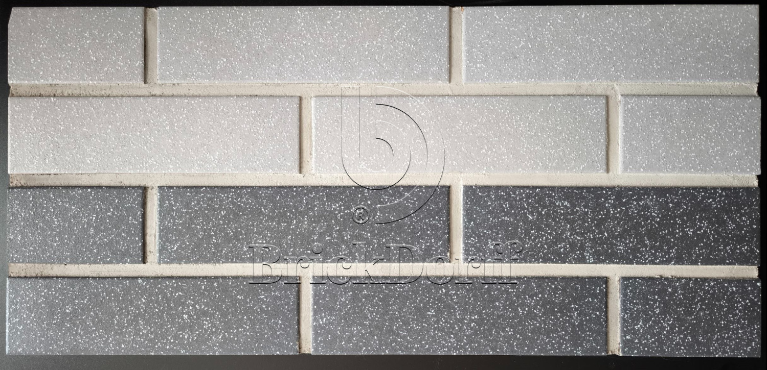 Мичиган-1 серая клинкерная фасадная плитка под кирпич 245*65*7 мм, керамин