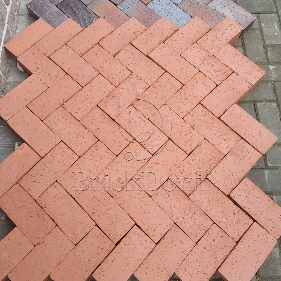 Тротуарная плитка / брусчатка Клинкерная красная LHL klinker STAROMEJSKI AFA  200*100*71 мм