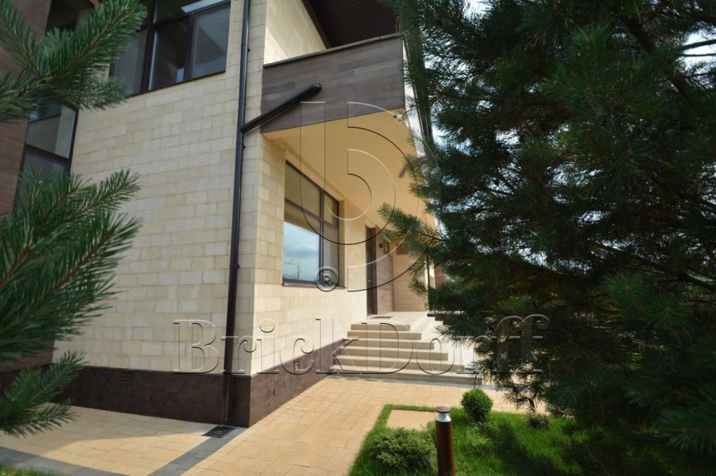 Фасадная облицовочная декоративная плитка травертин-касса 01