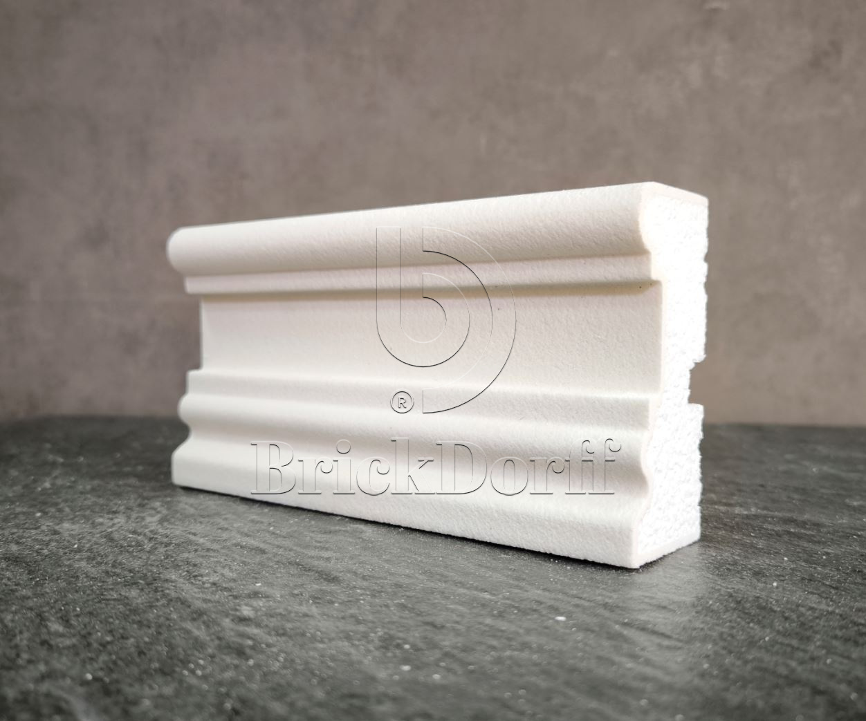 Молдинг для фасада - лепнина, декор из пенополистирола МВ-100/3 (МС-108) 100*45*2000 мм