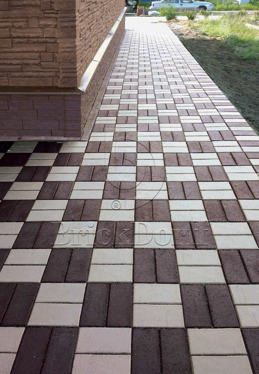 Тротуарная плитка / брусчатка Клинкерная ЛСР (RAUF Design) коричневый "Мюнхен" 200*100*50 мм