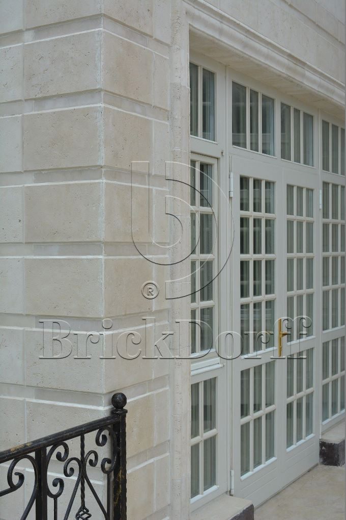 Фасадная облицовочная декоративная плитка травертин-касса 01