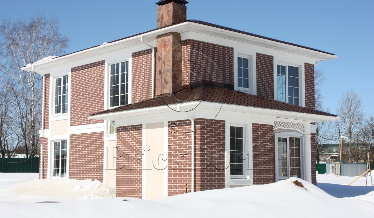 Фасадная Термопанель из пенополистирола ППС 60 мм с клинкерной плиткой Antik Weinrot 240*71*8 мм