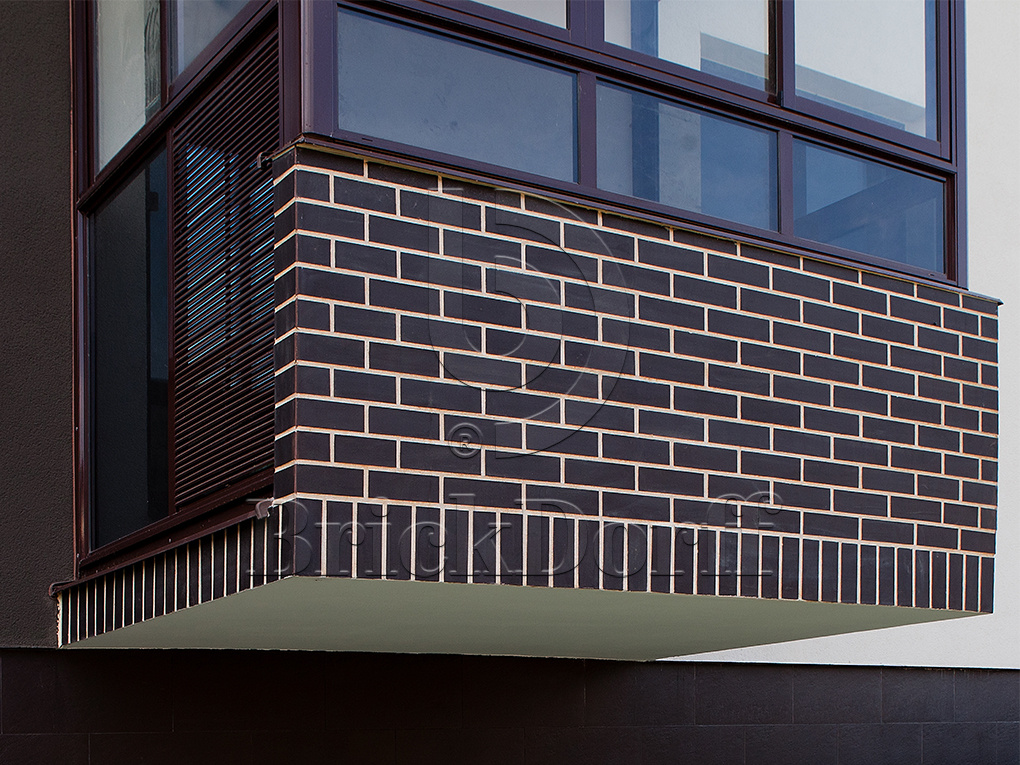 Schwarz matt 240*71*10 мм, Клинкерная фасадная плитка облицовочная под кирпич ABCklinker