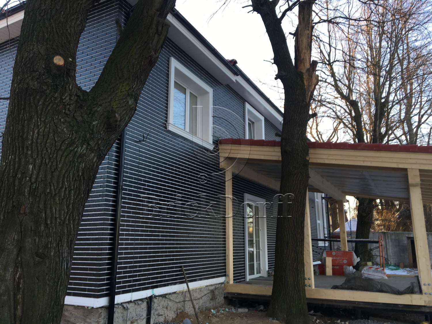 SCANDIANO NERO 245X66х7,4 мм Клинкерная фасадная плитка под кирпич облицовочная черная