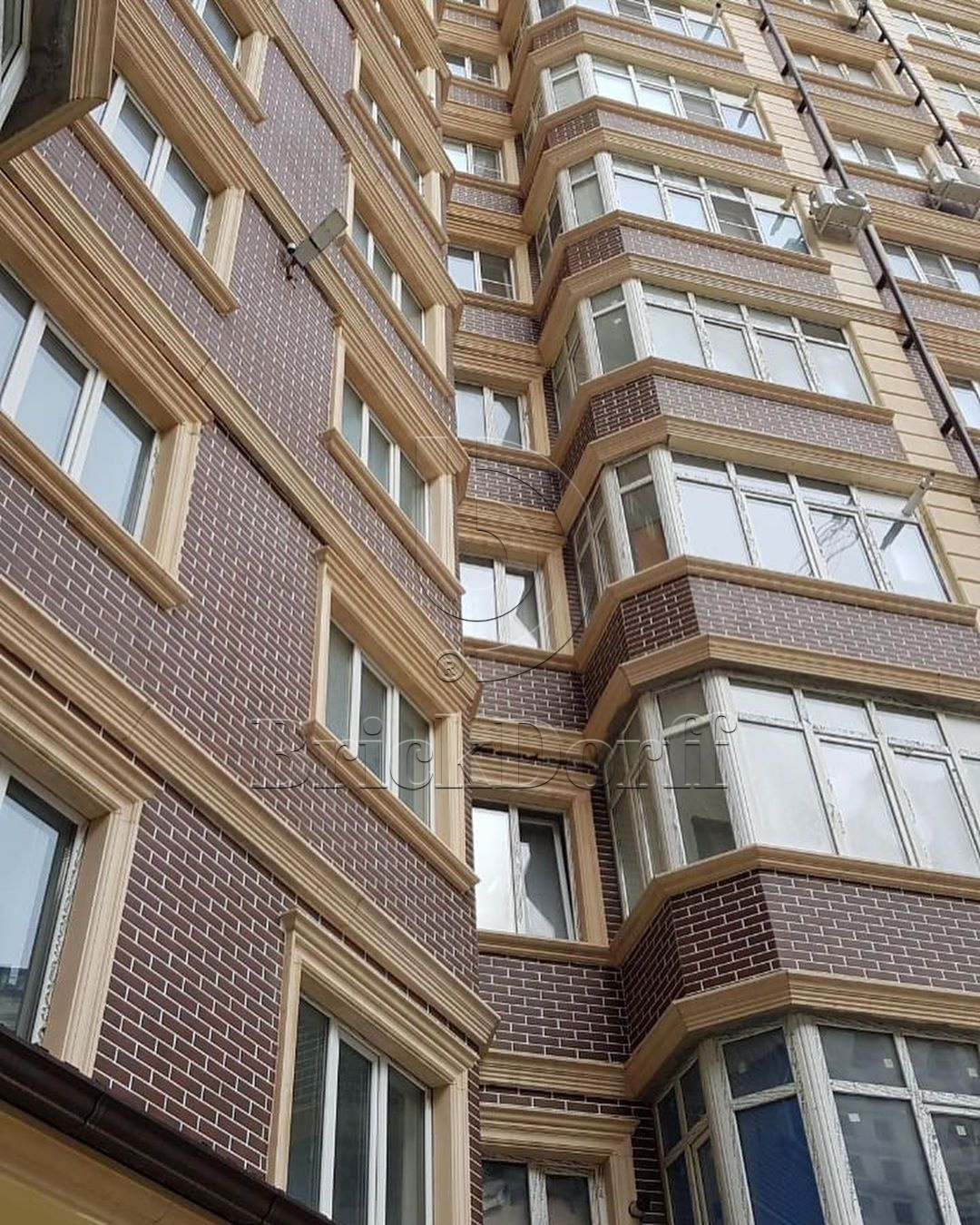 NATURAL BROWN 245X66х7,4 мм Клинкерная фасадная плитка под кирпич облицовочная коричневая