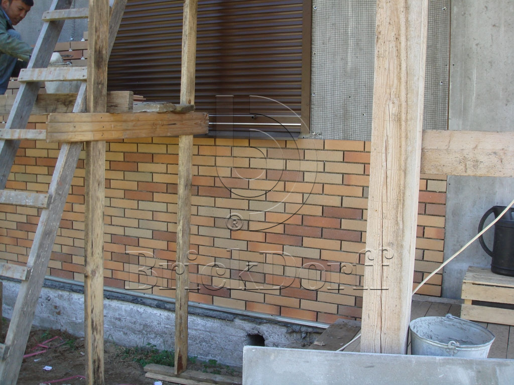 Фасадная Термопанель из пенополистирола ППС 60 мм с клинкерной плиткой Elmshorn-Ockergrau 240*71*10 мм