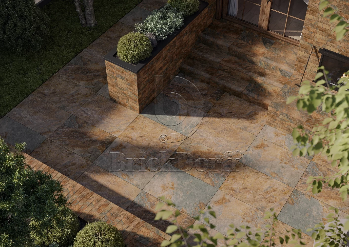 Ardis Rust 600*300*8,5 мм клинкерная плитка большеформатная для фасада и цоколя