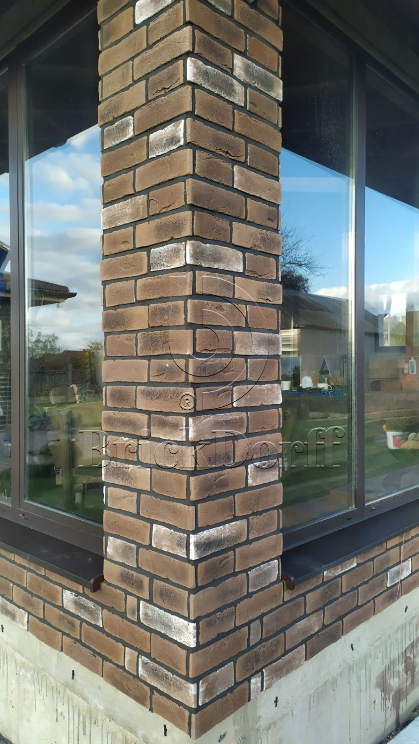 4 Византийский кирпич 225х65х15 мм, декоративный камень для фасада и интерьера Petra