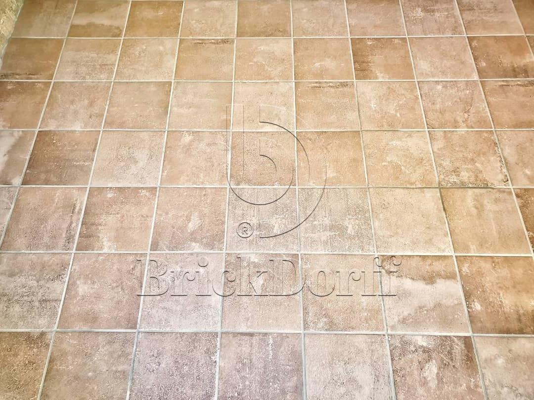 Scandiano Ochra клинкерная ступень с насечками противоскользящая 300x300x11 мм