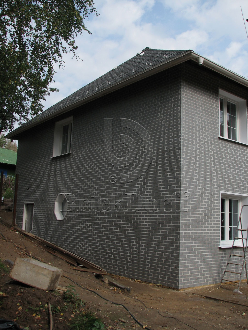 Фасадная Термопанель из Пенополиуретана ППУ 40 мм с Клинкерной плиткой Granit Grau 240*71*10 мм